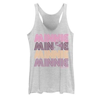 Disney's Minnie Mouse Juniors' Head Portrait Name Stack Tank Top