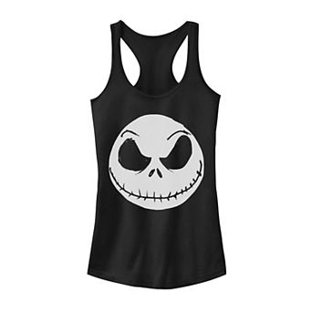 Disney's The Nightmare Before ChristmasJack Skellington Juniors' Face Tank Top