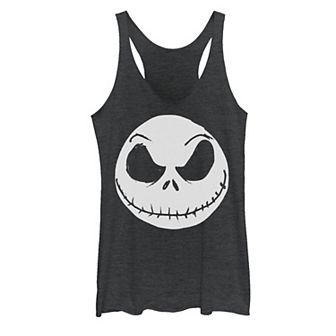 Disney's The Nightmare Before ChristmasJack Skellington Juniors' Face Tank Top