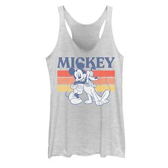Disney's Mickey & Friends Juniors' Mickey And Pluto Retro Line Tank Top