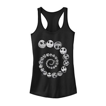 Disney's The Nightmare Before Christmas Jack Skellington Juniors' Emotional Spiral Tank Top