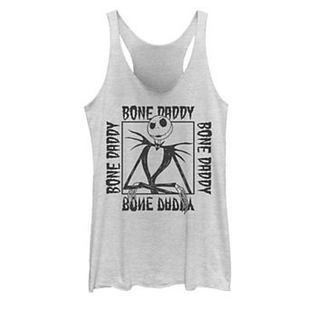 Disney's The Nightmare Before Christmas Jack Skellington Bone Daddy Frame Juniors' Tank Top