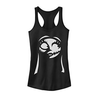 Disney's The Nightmare Before Christmas Sally Juniors' Big Face Tank Top
