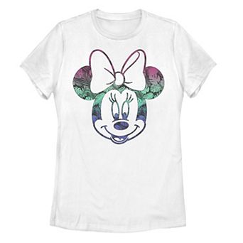 Disney's Mickey And Friends Tropical Gradient Fill Juniors' Minnie Mouse Graphic Tee
