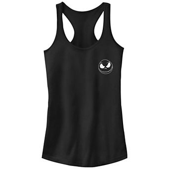 Disney's The Nightmare Before Christmas Jack Skellington Juniors' Scribble Pocket Tank Top
