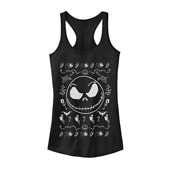 Disney's The Nightmare Before Christmas Jack Skellington Juniors' Spooky Pattern Tank Top