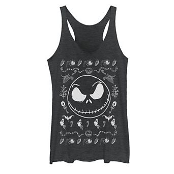 Disney's The Nightmare Before Christmas Jack Skellington Juniors' Spooky Pattern Tank Top