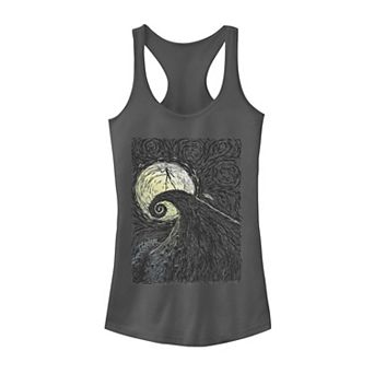 Disney's The Nightmare Before Christmas Spiral Hill Portrait Juniors' Tank Top
