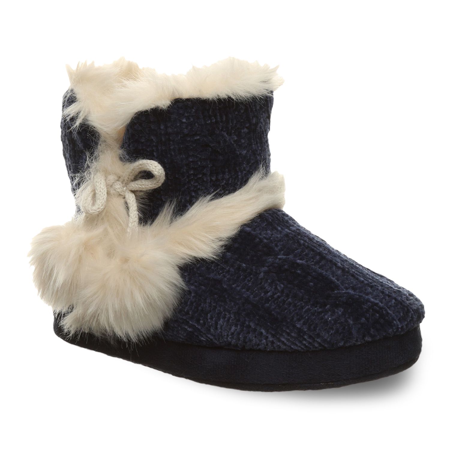 navy boot slippers