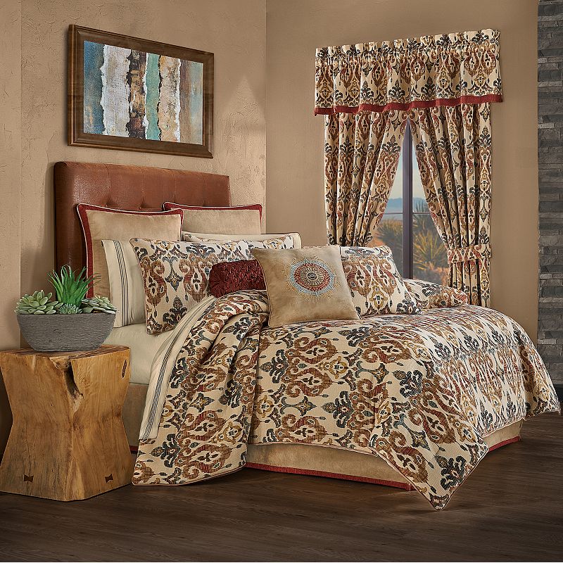 Five Queens Court Teller Multi Comforter Set with Shams, Multicolor, King