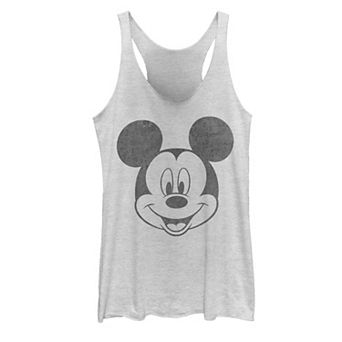 Juniors' Disney Mickey Mouse Black and White Portrait Tank