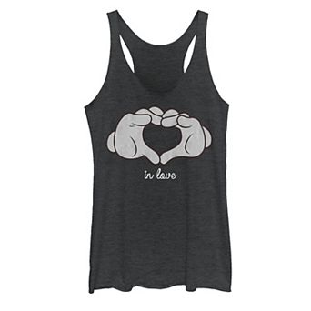Disney's Mickey Mouse Juniors' Heart Hands In Love Tank Top
