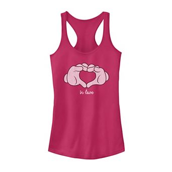 Disney's Mickey Mouse Juniors' Heart Hands In Love Tank Top
