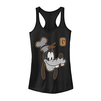 Disney's Goofy Varsity Letter Face Portrait Juniors' Tank Top