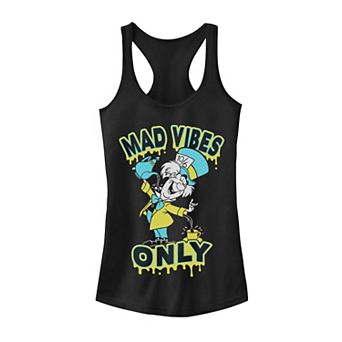 Disney's Alice In Wonderland Mad Hatter Juniors' Mad Vibes Only Tank Top