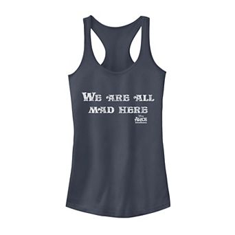 Disney's Alice In Wonderland Juniors' We Are All Mad Here Tank Top