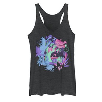 Disney's Alice In Wonderland Juniors' Neon Forest Silhouette Tank Top