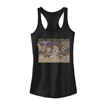 Disney's Alice In Wonderland Juniors' Group Shot Spill The Tea Darling Tank Top