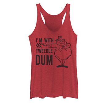 Juniors' Disney Alice In Wonderland I'm With Tweedledum Tank Top