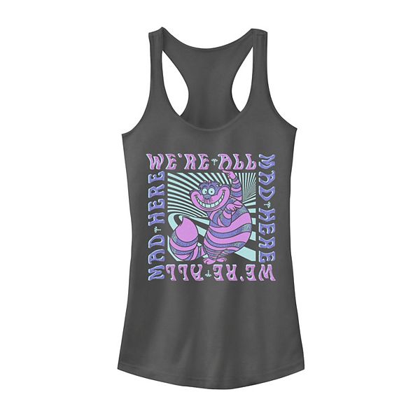 Juniors' Disney Alice In Wonderland Cheshire Cat Tank Top