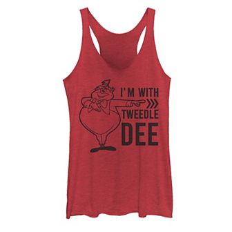 Disney's Alice In Wonderland Tweedledee Juniors' I'm With Tweedledee Tank Top