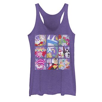 Juniors' Disney Alice In Wonderland Group Shot Puzzle Panels Tank Top