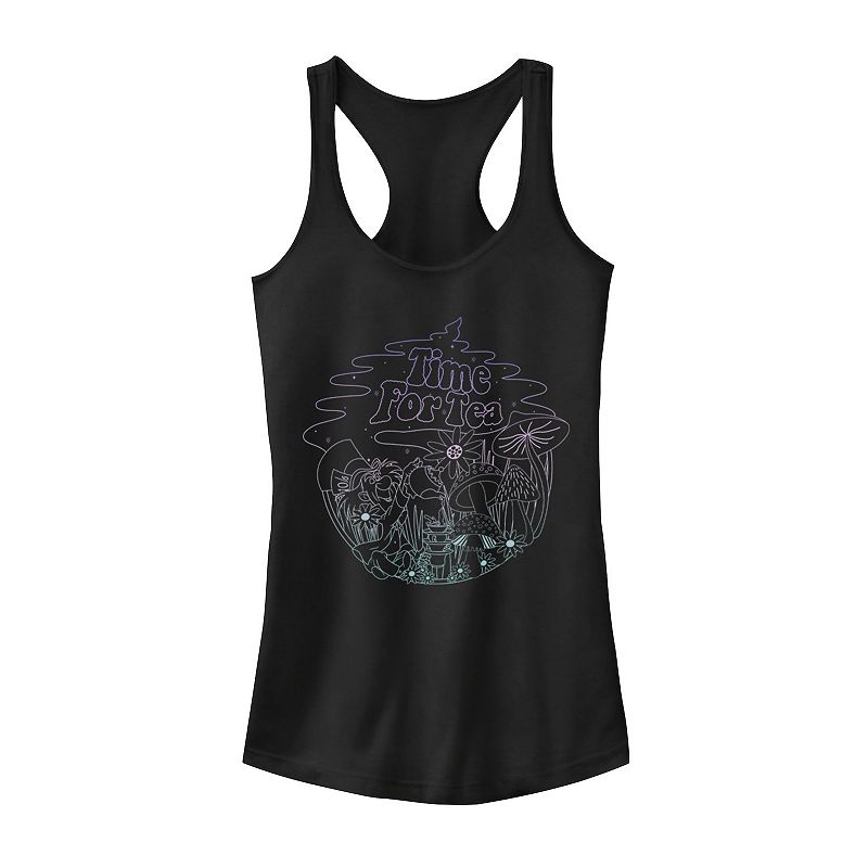 Juniors' Disney Alice In Wonderland Mad Hatter Art Tank Top, Girl's, Size: XS, Black