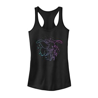 Disney's Dumbo Colorful Portrait Juniors' Tank Top