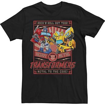 Men's Transformers Rock N Roll Out Tour Heavy Metal Poster Tee