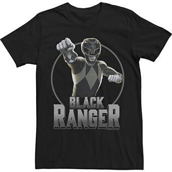 Men's Power Rangers Black Ranger Simple Portrait Tee