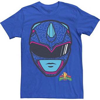 Men's Power Rangers Blue Ranger Big Face Tee