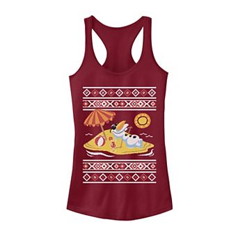 Disney's Frozen Olaf Juniors' In Summer Holiday Sweater Style Tank Top