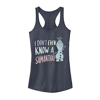 Disney's Frozen 2 Olaf Juniors' I Don't Even Know A Samantha Tank Top