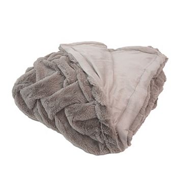 Modern Threads Luxury Braided Faux Fur Throw