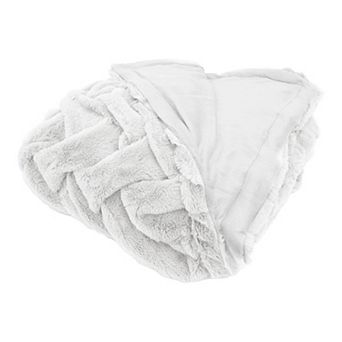 Modern Threads Luxury Braided Faux Fur Throw