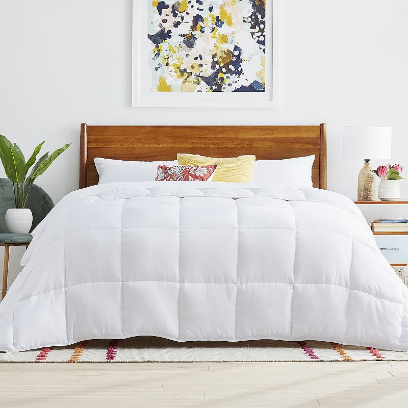 Lucid Dream Collection 400gsm Microfiber Comforter, White, Cal King