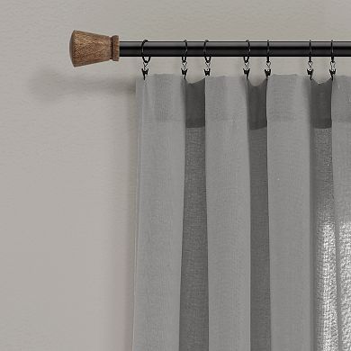 Lush Decor Linen Button Window Curtain