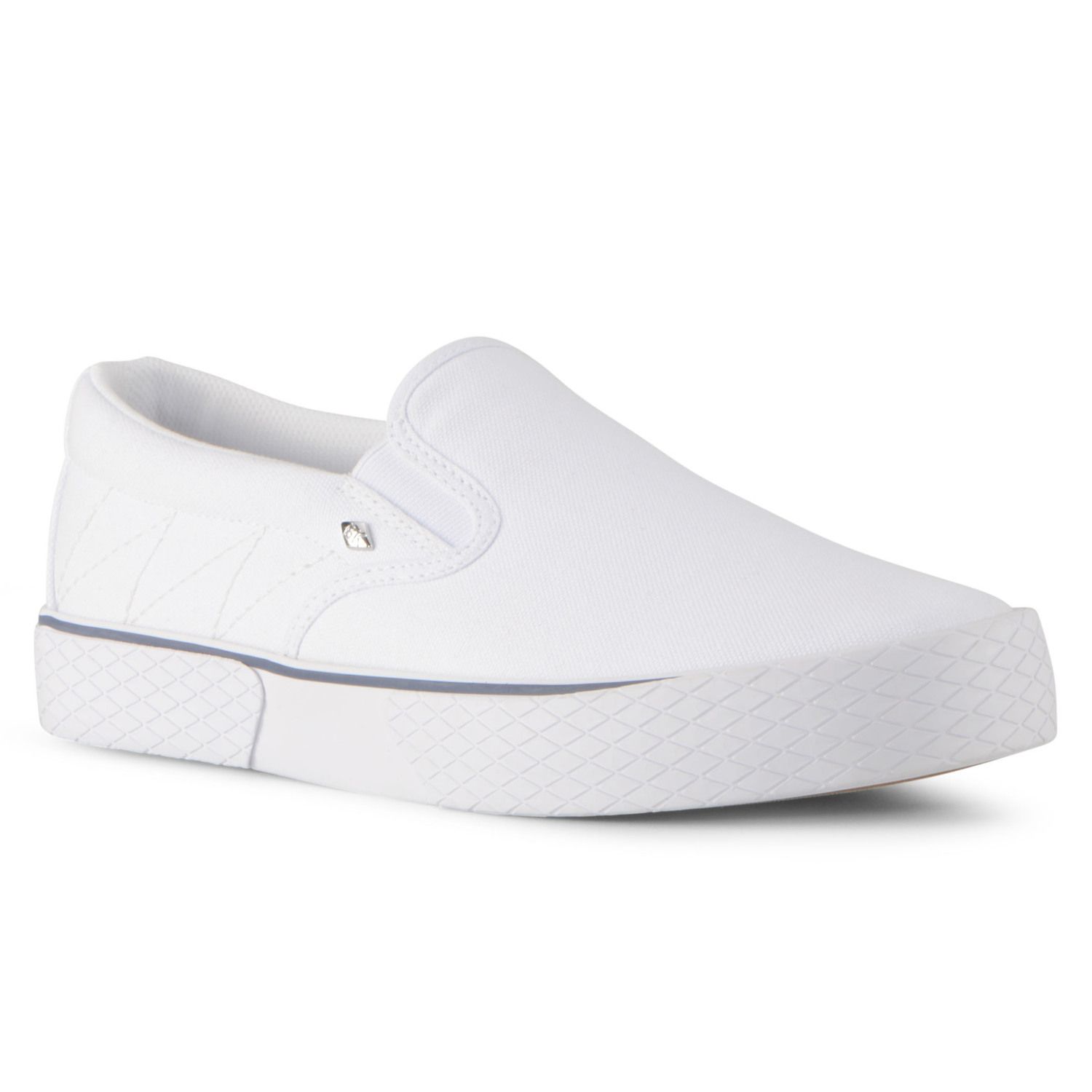 mens white slip ons