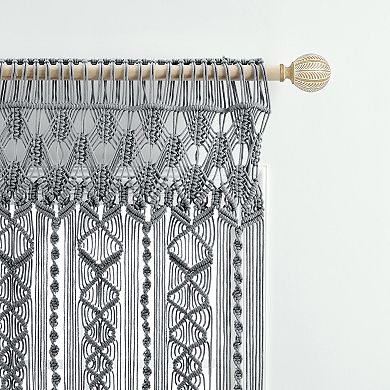 Lush Decor Boho Macrame Textured Cotton Valance