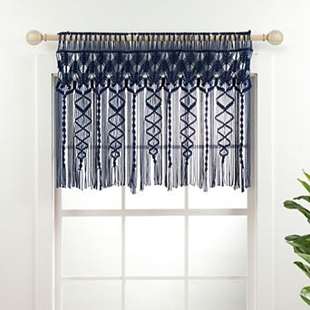 Lush Decor Boho Macrame Textured Cotton Valance