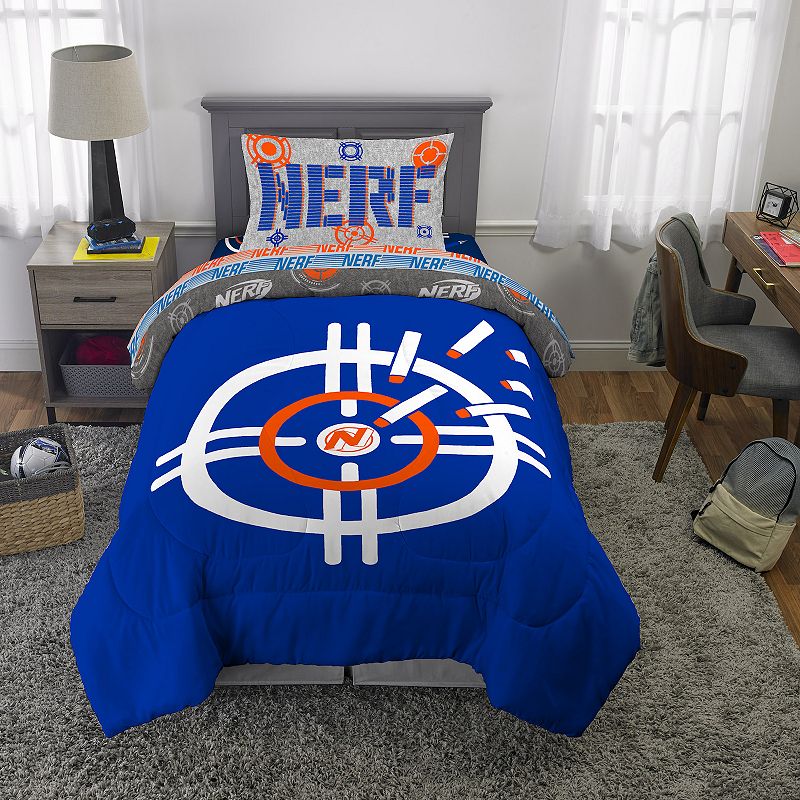 Nerf Stay On Target Bed Set, Multicolor, Twin