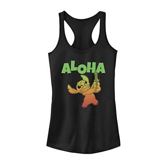 Disney's Lilo & Stitch Aloha Ukulele Gradient Portrait Juniors' Tank Top