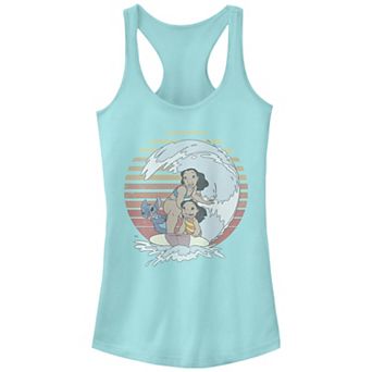 Disney's Lilo & Stitch Juniors' 626 Stitch Day Retro Rainbow Portrait Tank Top