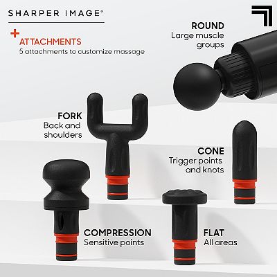 sharper image vibrating head massager Sharper Image Powerboost Move Aero Portable Percussion Massager : Target main image 1