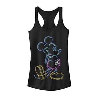Disney's Mickey Juniors' Neon Outline Tank Top