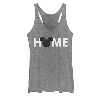 Disney's Mickey Park Home Juniors' Home Head Silhouette Tank Top