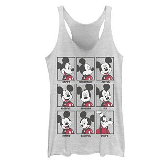 Juniors' Disney Mickey Mouse Emotions Goofy Smile Tank