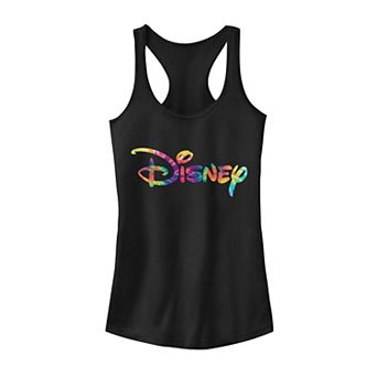 Disney's Juniors' Rainbow Tie-Dye Logo Tank Top