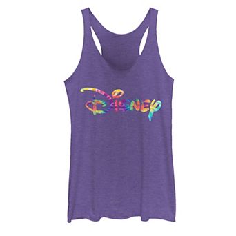 Disney's Juniors' Rainbow Tie-Dye Logo Tank Top