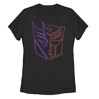 Juniors' Transformers: War For Cybertron Holographic Logo Tee